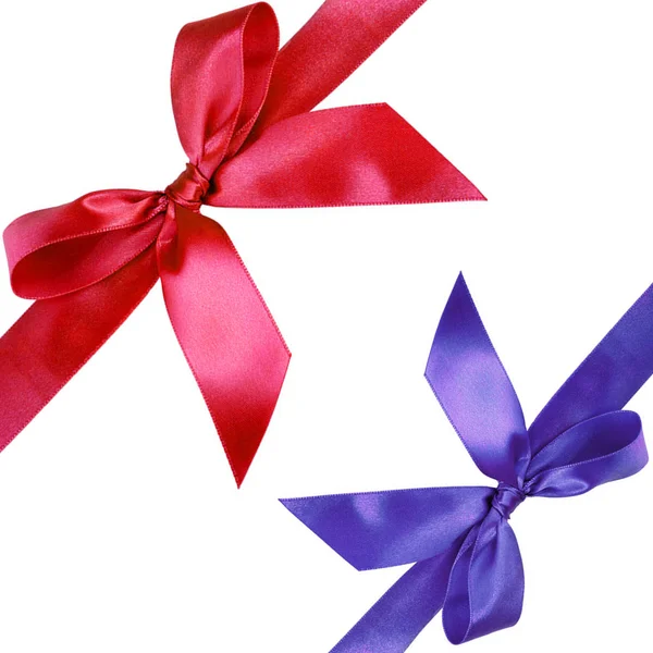 Red and blue ribbons — Stock Photo, Image