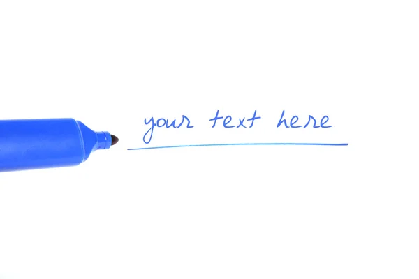 Μπλε δείκτη με χώρο για το κείμενό σας — Φωτογραφία Αρχείου