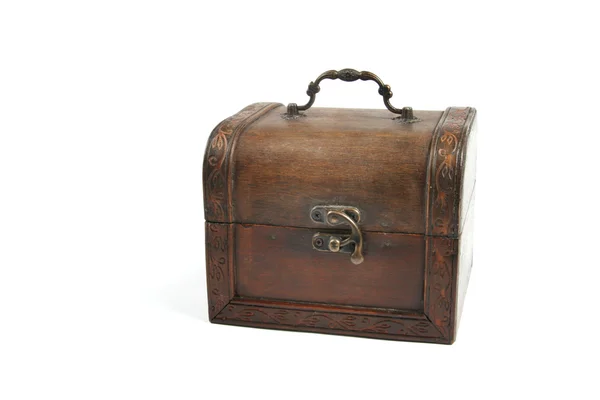 Pudełko drewniane skarb — Zdjęcie stockowe
