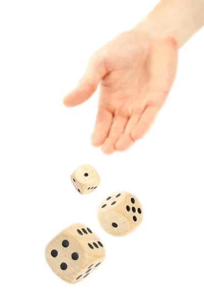手掷骰子 — 图库照片