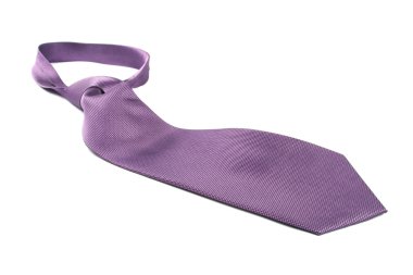 Purple tie isolated on white background clipart