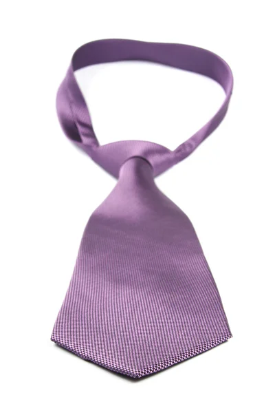 紫色のネクタイに孤立した白い背景 — ストック写真