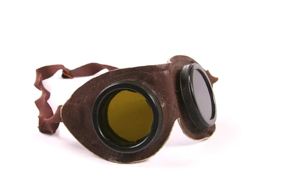 Óculos Couro Retro Marrom — Fotografia de Stock