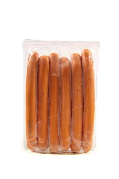 Embalagem de salsichas — Fotografia de Stock