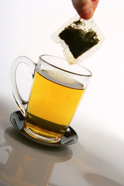 Fincan çay ve çay poşeti — Stok fotoğraf