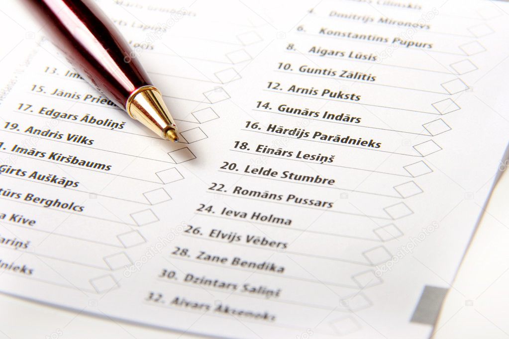 Pen and deputy voting form