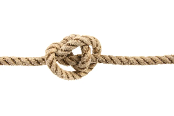 Веревка с завязанным узлом — стоковое фото