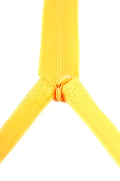 Sarı fermuar — Stok fotoğraf