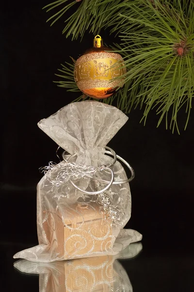 Boże Narodzenie torba prezent — Zdjęcie stockowe