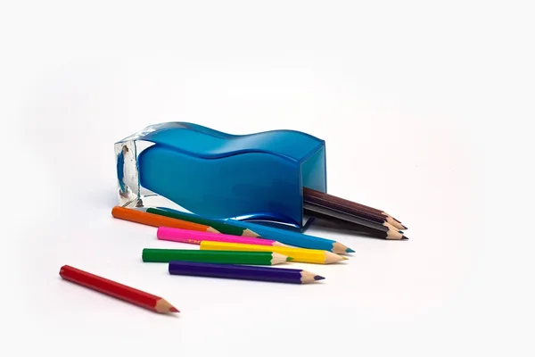 Portapenne e portamatite e matita — Foto Stock