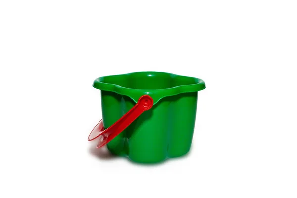 Toy bucket on a white background — Stock Photo, Image
