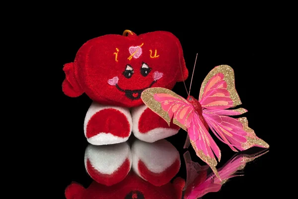 Valentýnské Srdce Motýl — Stock fotografie