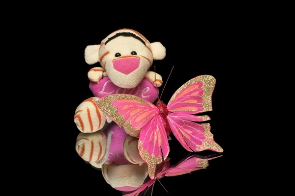 Decoratieve Butterfly Gelukkig Kokkel — Stockfoto