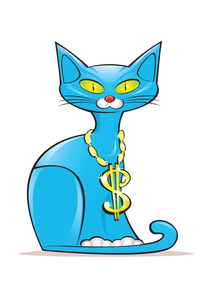 Gyönyörű kék macska아름 다운 파란 고양이 — 스톡 사진