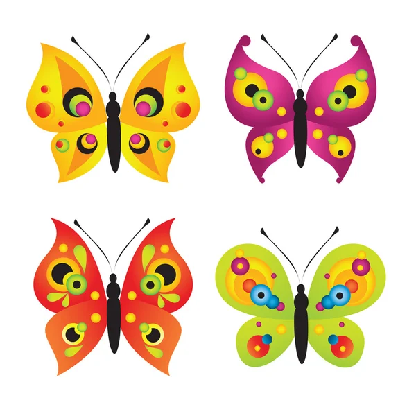 Beautiful Butterflies — Stock Vector