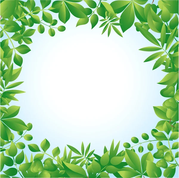 stock vector Background of green leaves