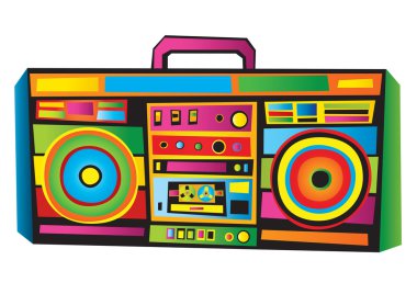 Funny Boom Box clipart