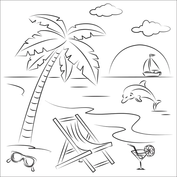Пляжний відпочинок — стоковий вектор