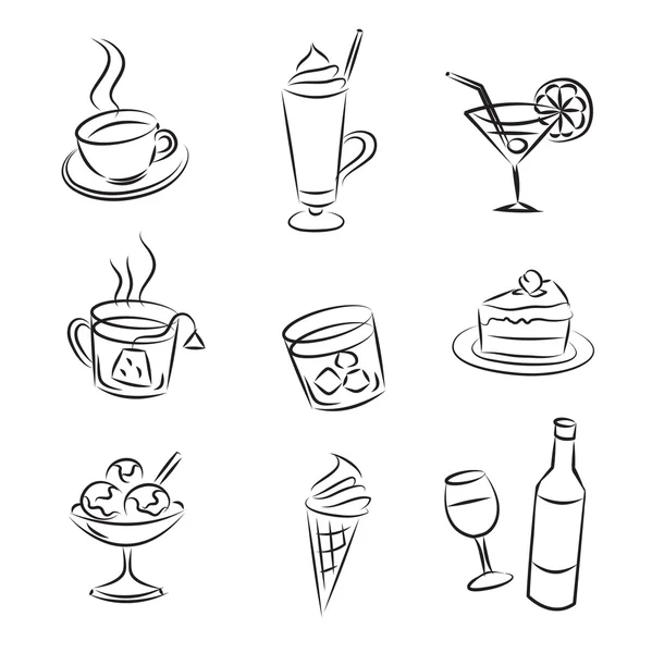 Food and drinks — Stock Vector