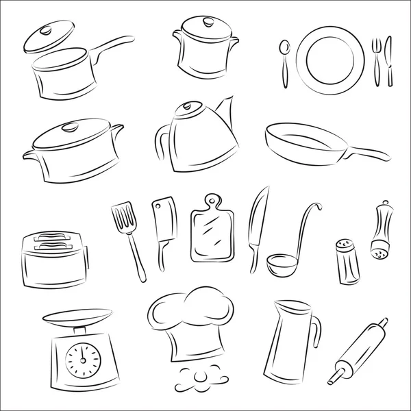 Кухонные принадлежности — стоковый вектор