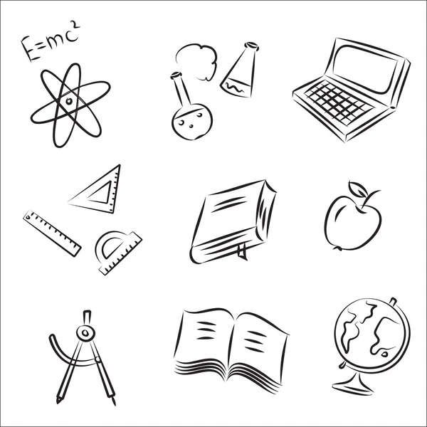Back to School Sketch Collection — Stock Vector