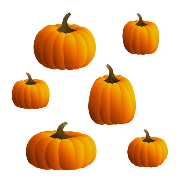 Vector Pumpkins Set — Stock Vector