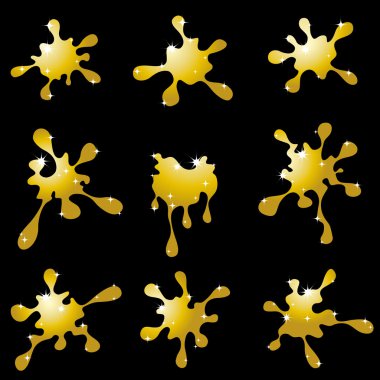 Gold Ink Splash clipart