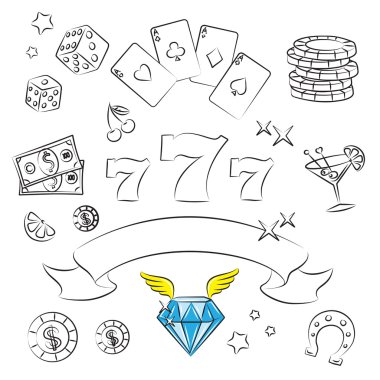 Casino Elements Collection. clipart