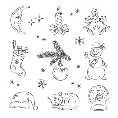 Christmas Night Set clipart