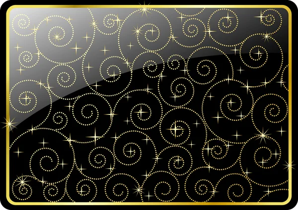 Carte avec bordure dorée — Image vectorielle