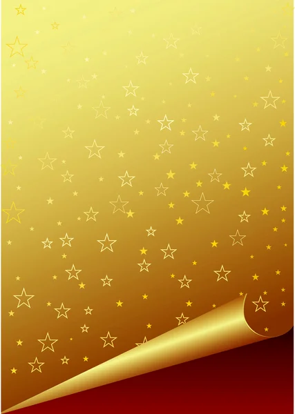 Golden Paper with curled edges — Stock Vector