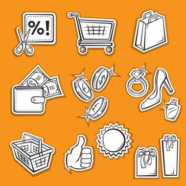 Set of Shopping Icons clipart