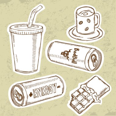 Energy Drinks Set clipart