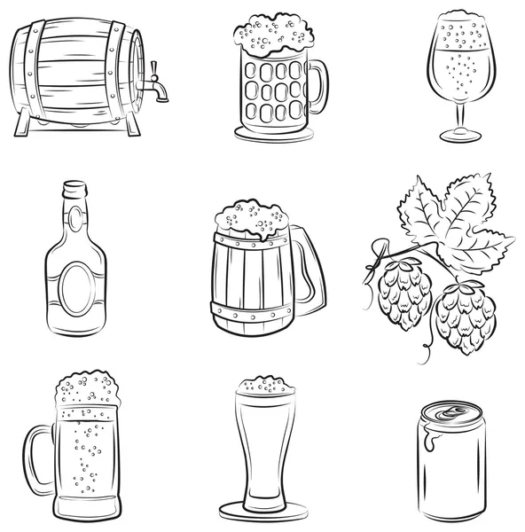 Set de cerveza — Archivo Imágenes Vectoriales