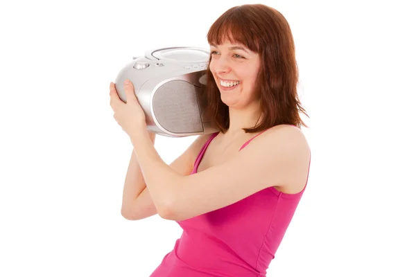 Woman and music — Stock Photo, Image