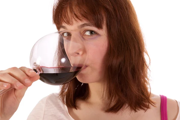 유리에서 와인을 마시는 — 스톡 사진