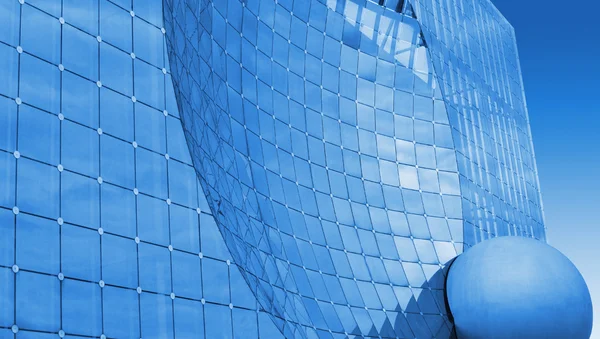 Part Modern Blue Glass Building — Stock Photo, Image