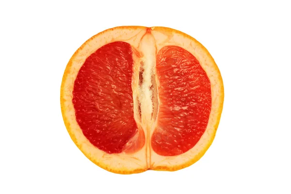 Half Grapefruit Isolated White Background — Stock Photo, Image