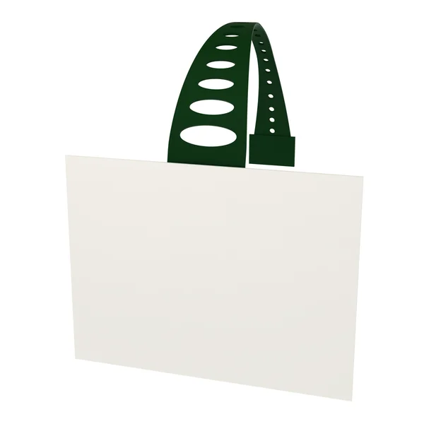 Badge bianco, adesivo, tag, isolato su bianco — Foto Stock