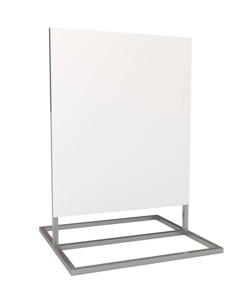 Boş beyaz tahta üzerinde beyaz izole, reklam için — Stok fotoğraf