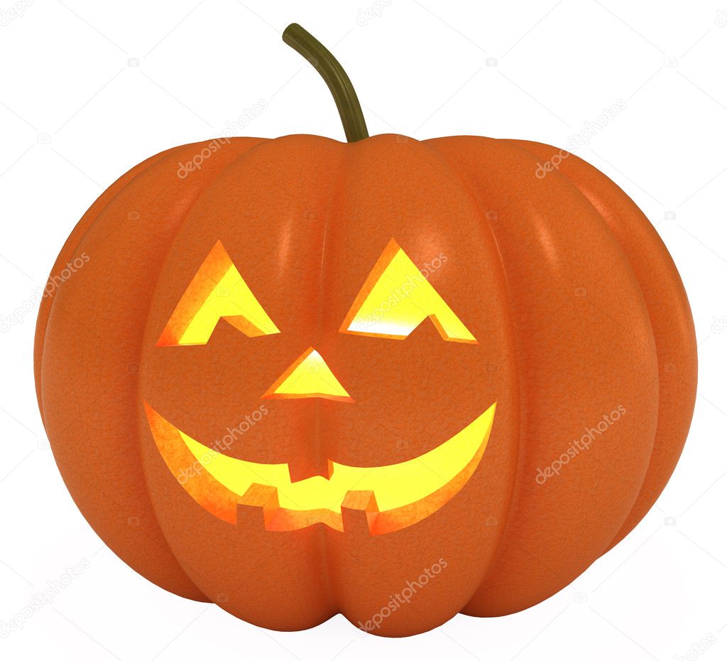 Happy Halloween Pumpkin, Jack O Lantern, clipping path