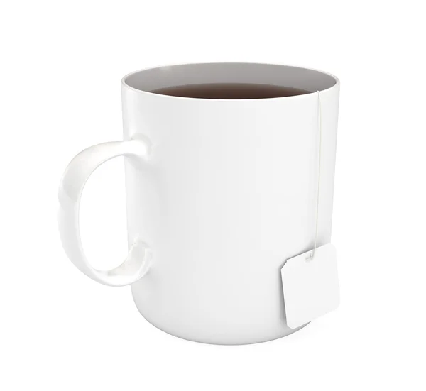 Mugg te, isolerad på vit — Stockfoto