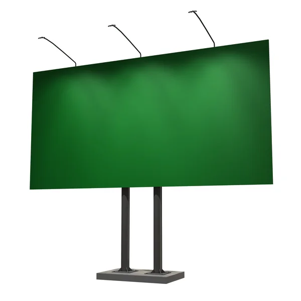 Порожній зелений щит, ізольований на білому — стокове фото