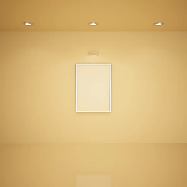 Moldura em branco em uma sala — Fotografia de Stock