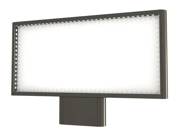 Blank billboard, with lights, clipping path included — Stock Photo, Image