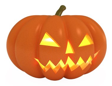 Jack O Lantern, Halloween Pumpkin, with clipping path clipart