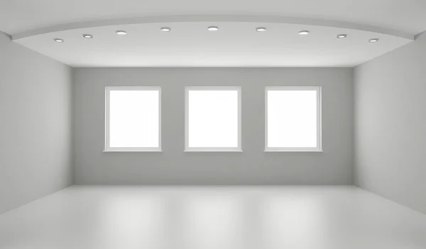 Interior limpo, novo quarto branco — Fotografia de Stock