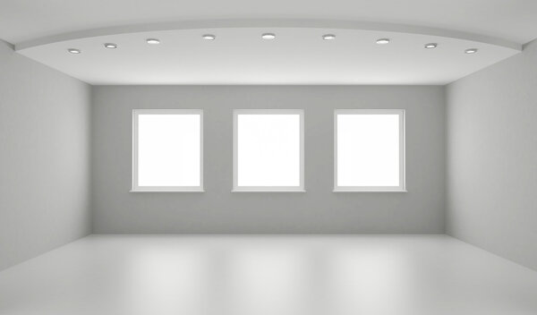 Чистый интерьер, новая белая комната
