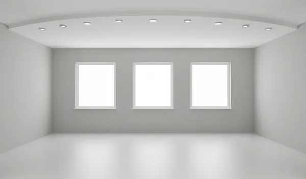 Чистий інтер'єр, нова біла кімната — стокове фото