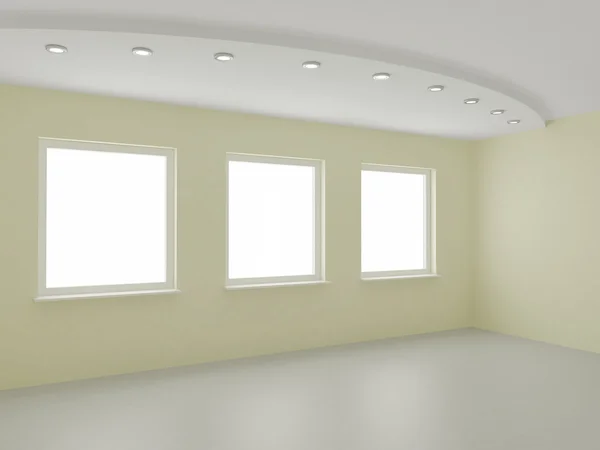 Interior vazio, sala nova, escritório ou residencial — Fotografia de Stock